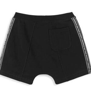 Burberry Boy Lettering KB4 Lucian Tape Drawstring Shorts Black - 12Y - NWT